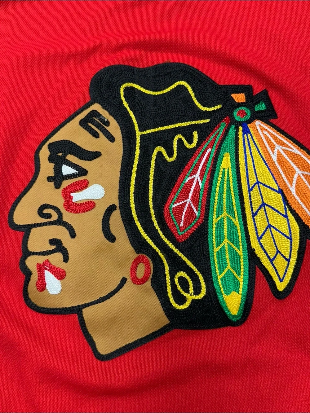 ADIDAS Chicago Blackhawks Authentic PRIMEGREEN HOME Red Jersey Mens Size 60